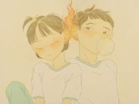 他們，好像在戀愛哦！50x65.5cm油彩,  鉛筆,  紙面 2020