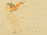 Phantom Tail33.5x45.5cm油彩,  鉛筆,  紙面, 藝術家手工框2020